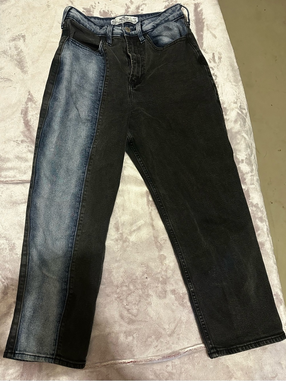 Hollister Two-Tone Black and Blue Jeans